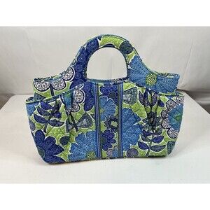 Vera Bradley Abby Doodle Daisy Purse Handbag Blue Green Bag